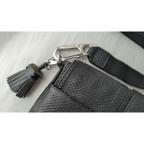 L.A.M.B By Gwen Stefani Black Leather Snake Print Crossbody Bag Voodoo Sash Saks - Picture 9 of 13